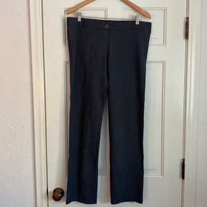 BetaBrand dress pant yoga pants dark grey with black pin stripes